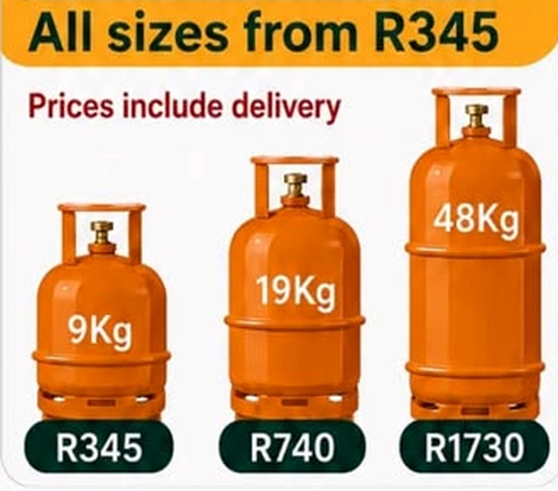 9kg, 19kg and 48kg gas cylinders